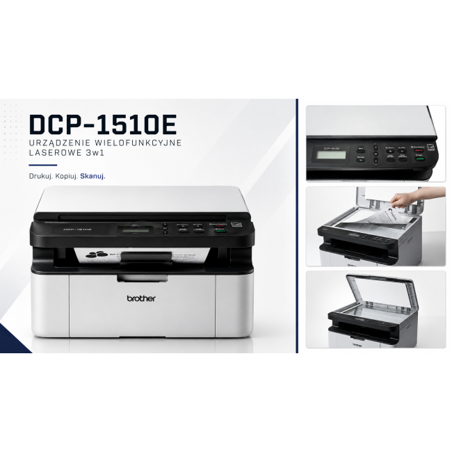 Urządzenie wielofunkcyjne Drukarka Ksero Skaner Brother DCP-1510E
