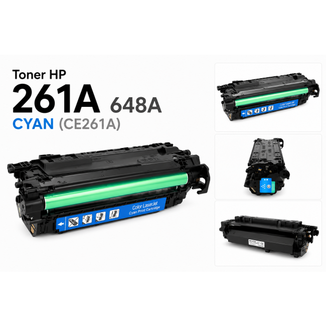 Toner HP 261A 648A CYAN do drukarek HP Color LaserJet CP4025n CP4525n (CE261A)
