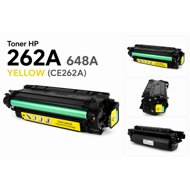 Toner HP 262A 648A YELLOW do drukarek HP Color LaserJet CP4025n CP4525n (CE262A)
