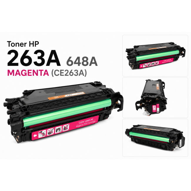 Toner HP 263A 648A MAGENTA do drukarek HP Color LaserJet CP4025n CP4525n (CE263A)
