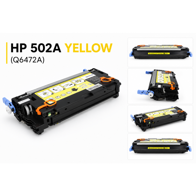 Toner HP 502A YELLOW do drukarek HP Color LaserJet 3600 3800 3505 (Q6472A)